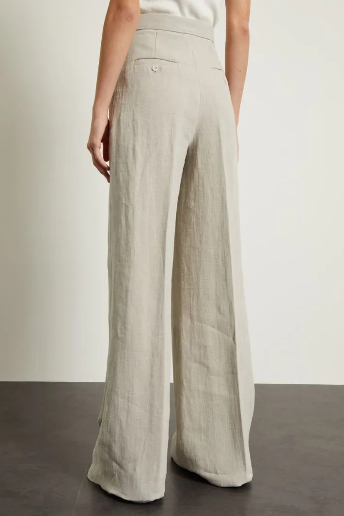 Pantaloni a palazzo in stuoia