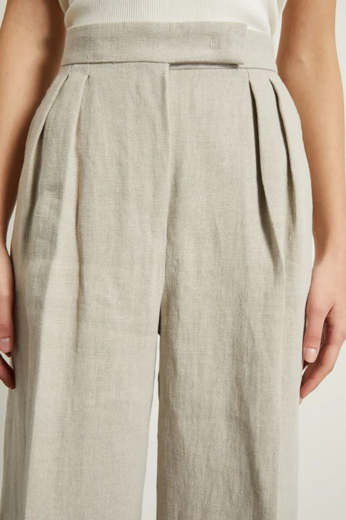 Pantaloni a palazzo in stuoia