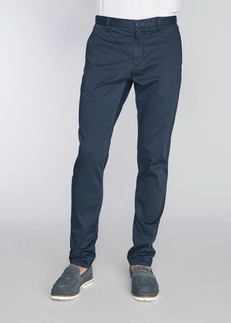 Pantaloni chino in jacquard