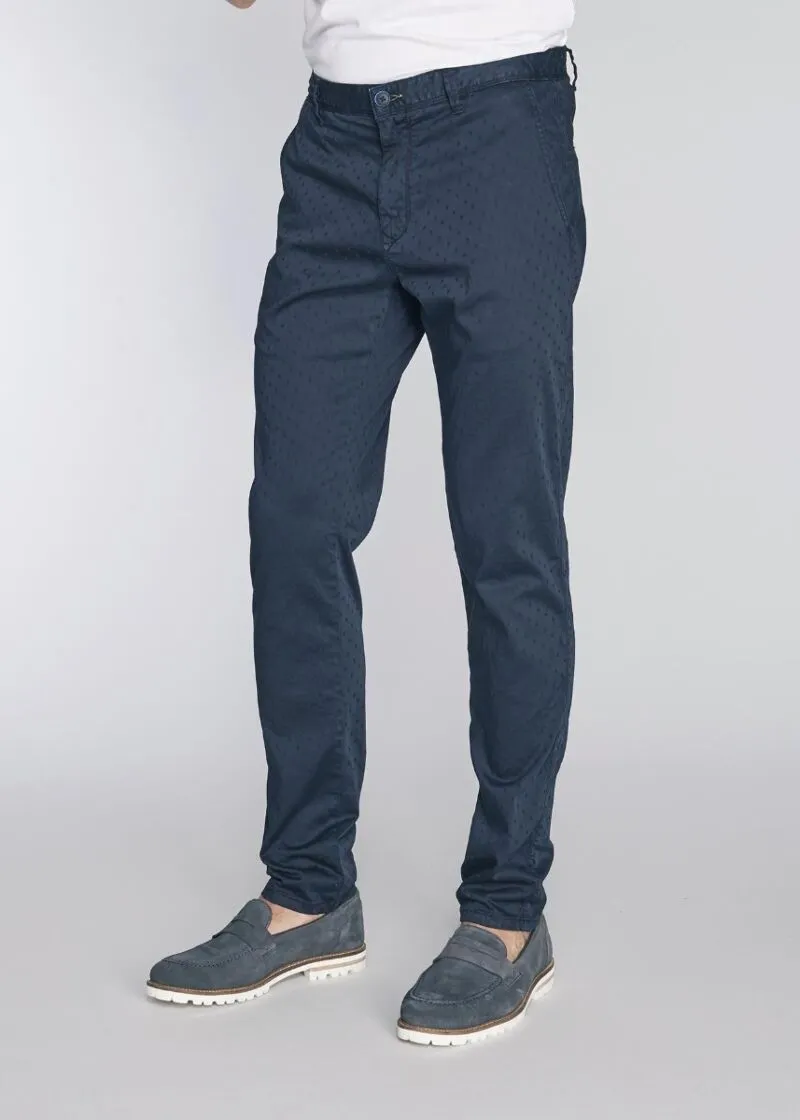 Pantaloni chino in jacquard