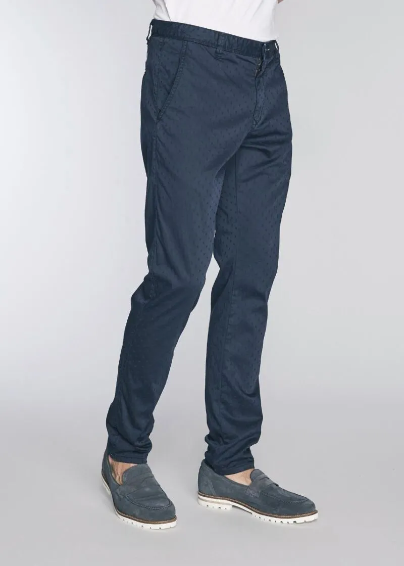 Pantaloni chino in jacquard