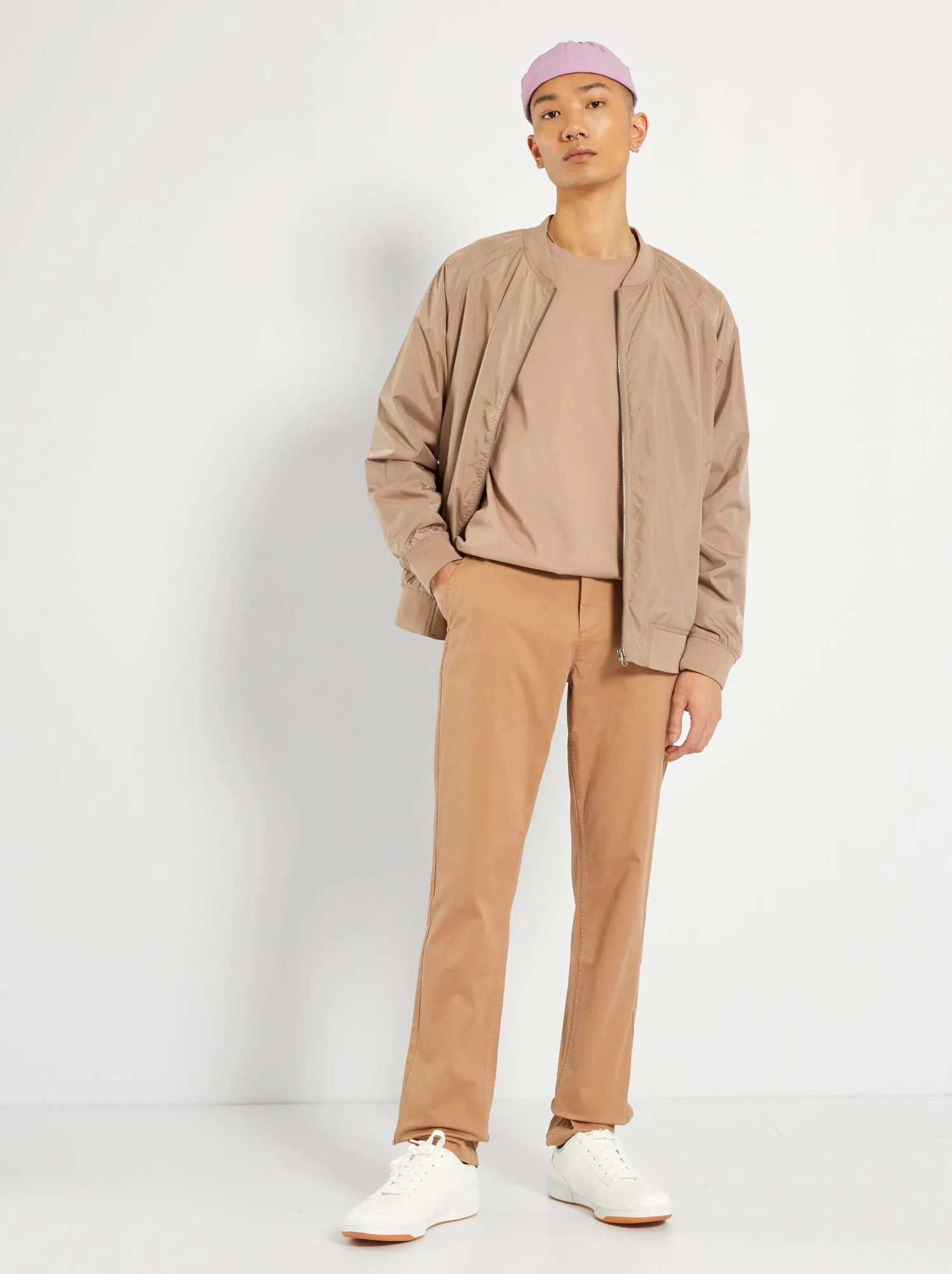 Pantaloni chino slim - L34 - BEIGE
