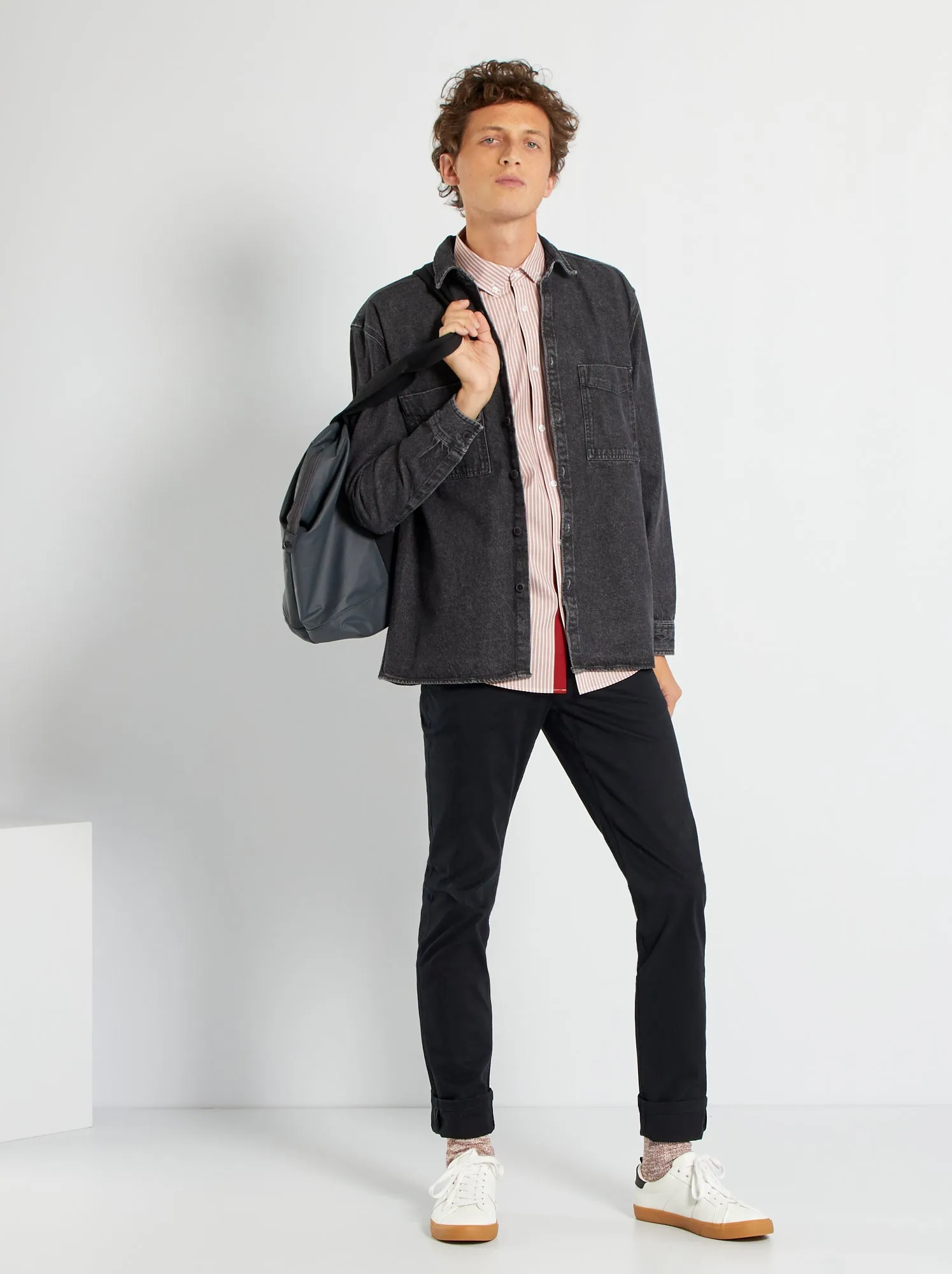 Pantaloni chino slim - L34 - NERO