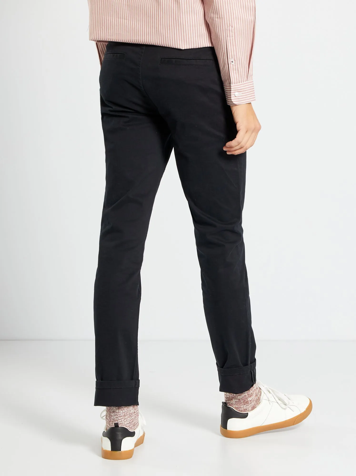 Pantaloni chino slim - L34 - NERO