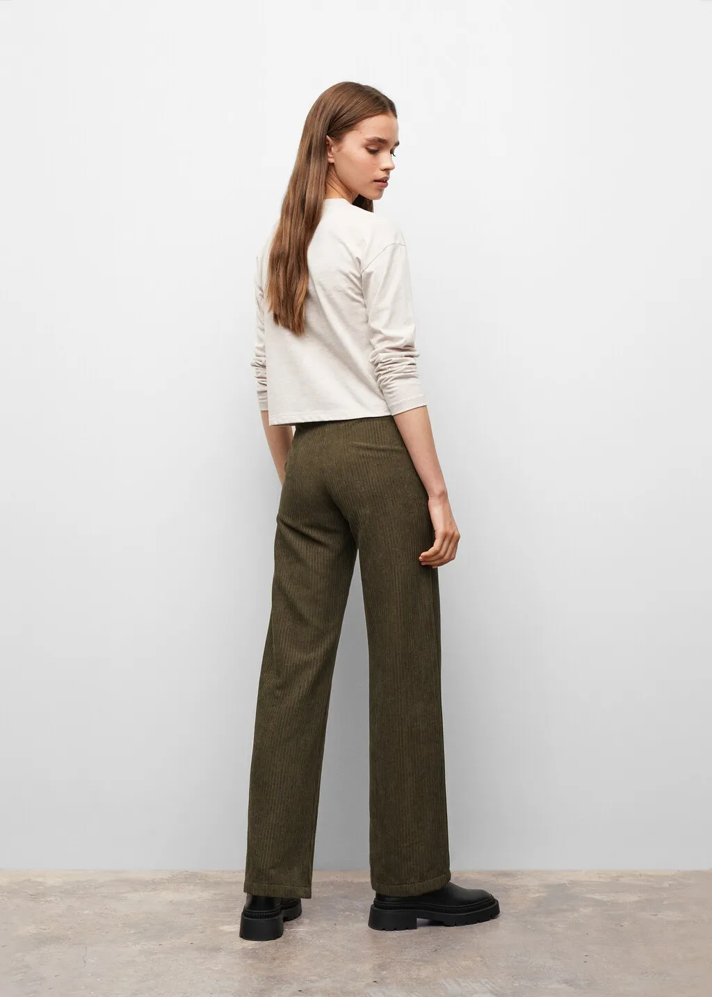 Pantaloni diritti velluto a coste