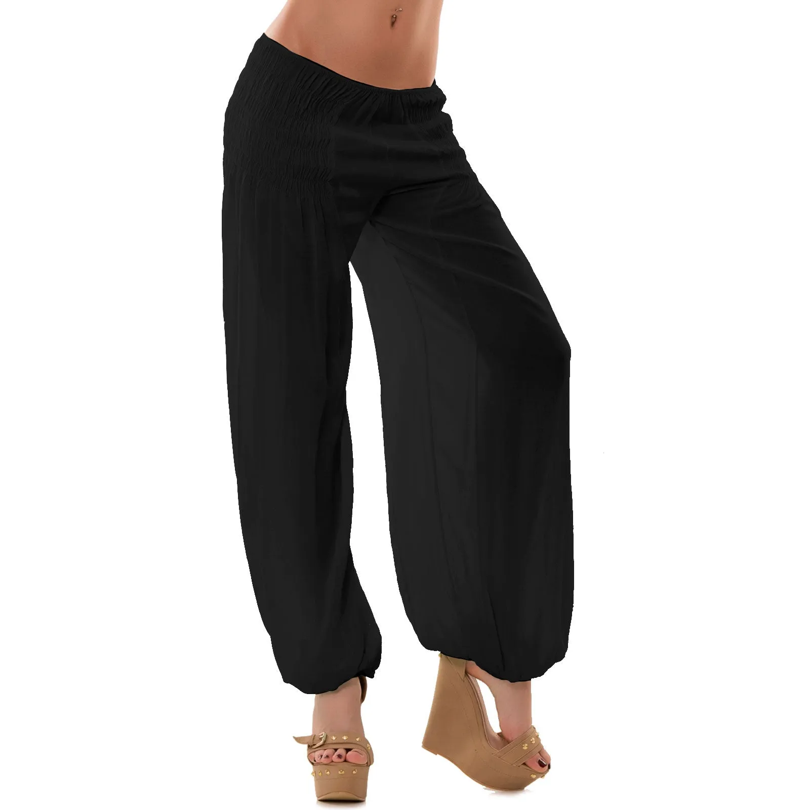 Pantaloni donna arricciati linea AS-5128