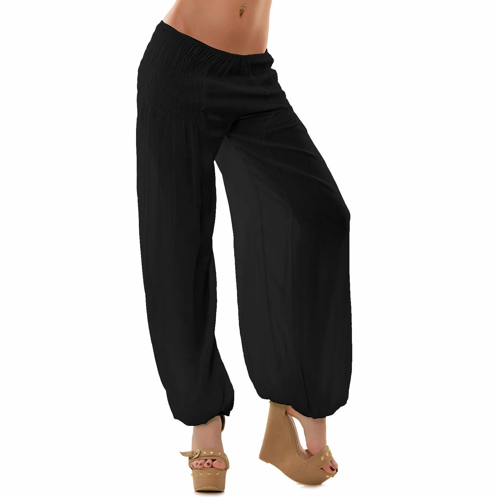 Pantaloni donna arricciati linea AS-5128