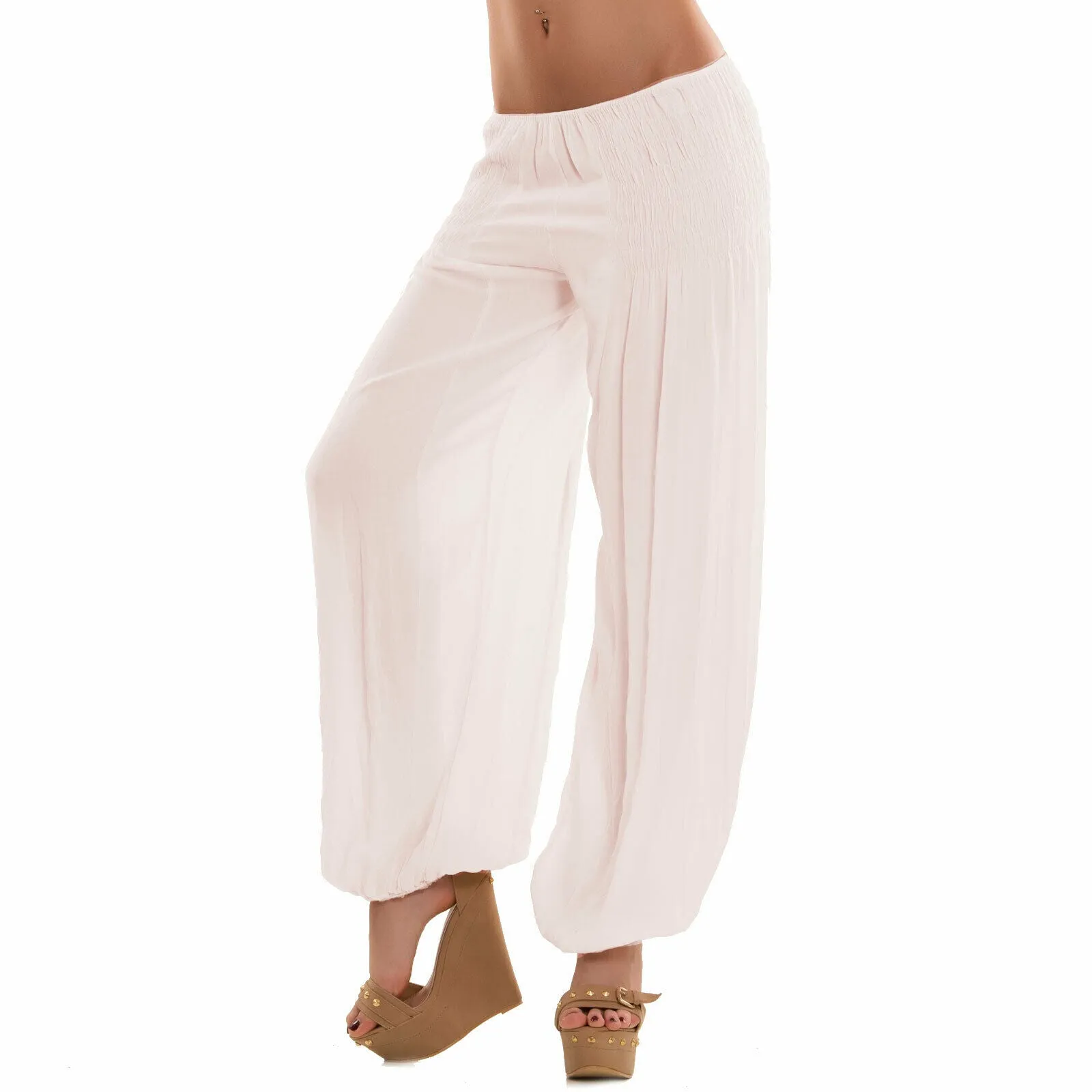 Pantaloni donna arricciati linea AS-5128