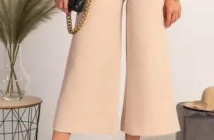 Pantaloni eleganti 7/8 Navolata, beige