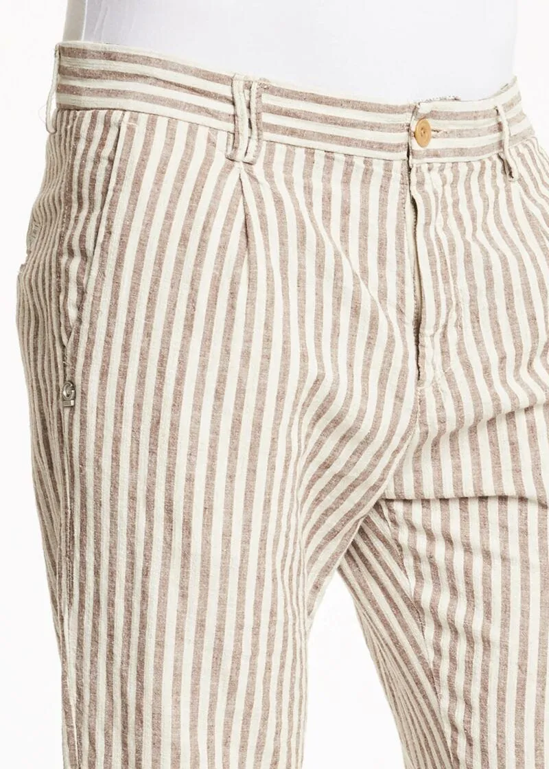 Pantaloni in lino e cotone