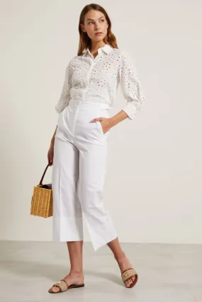 Pantaloni in popeline stretch