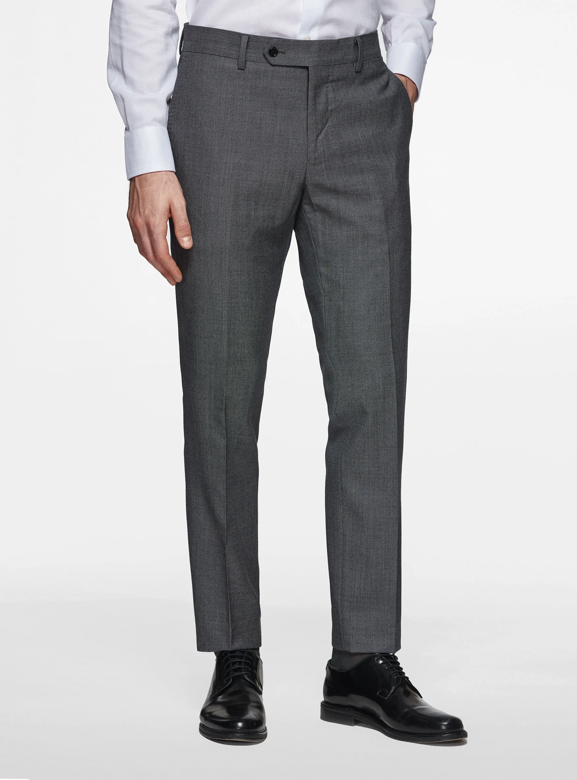 Pantaloni in pura lana occhio di pernice