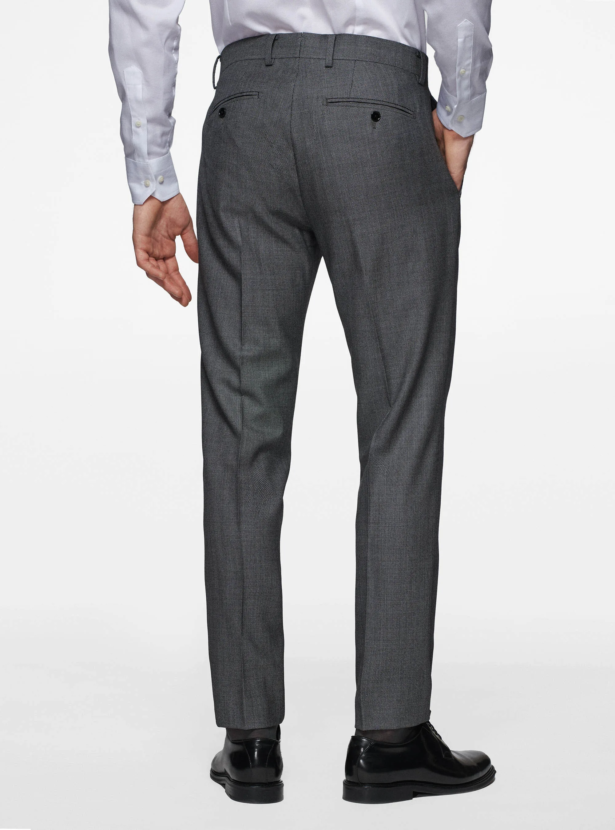 Pantaloni in pura lana occhio di pernice