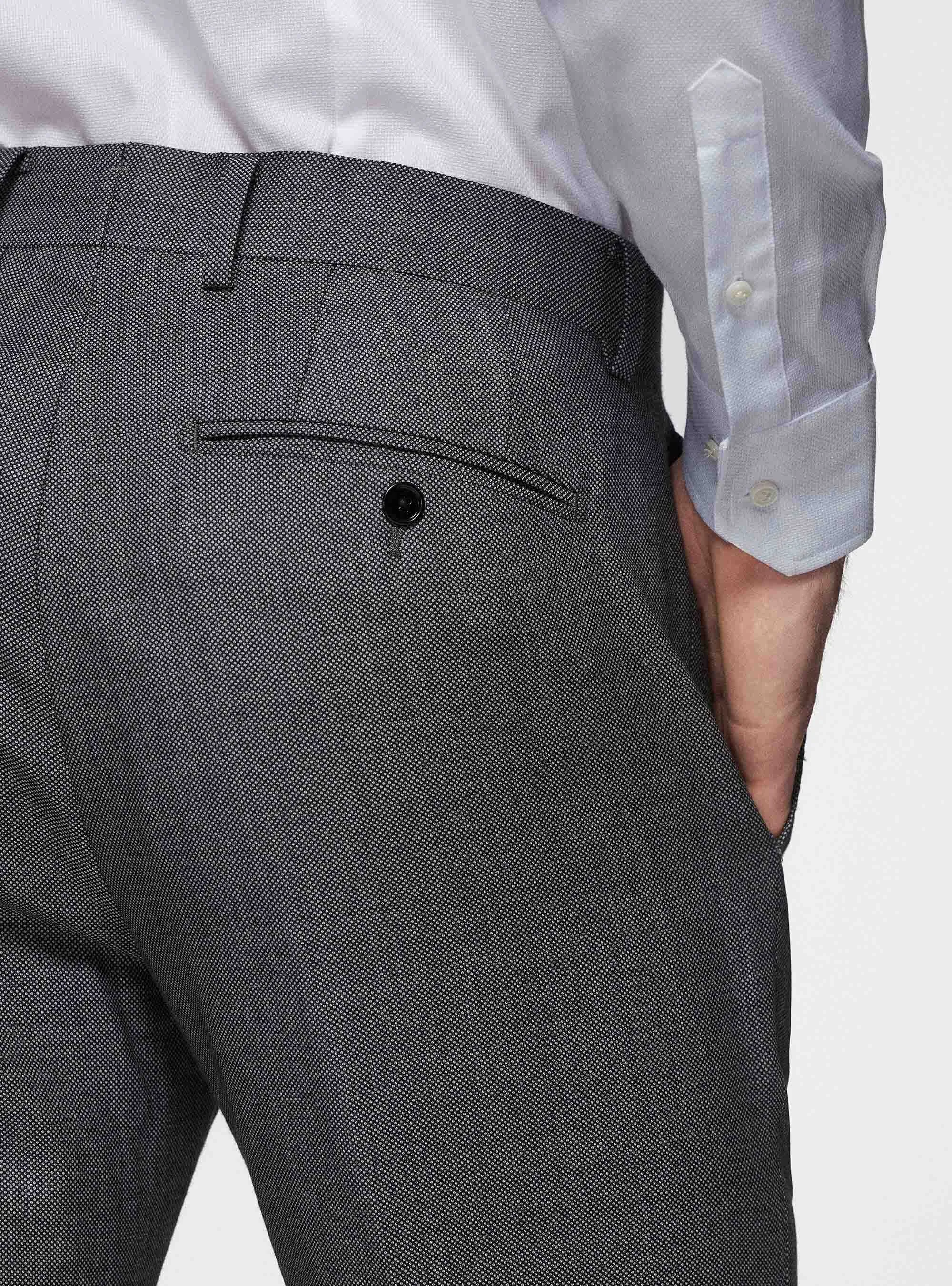 Pantaloni in pura lana occhio di pernice
