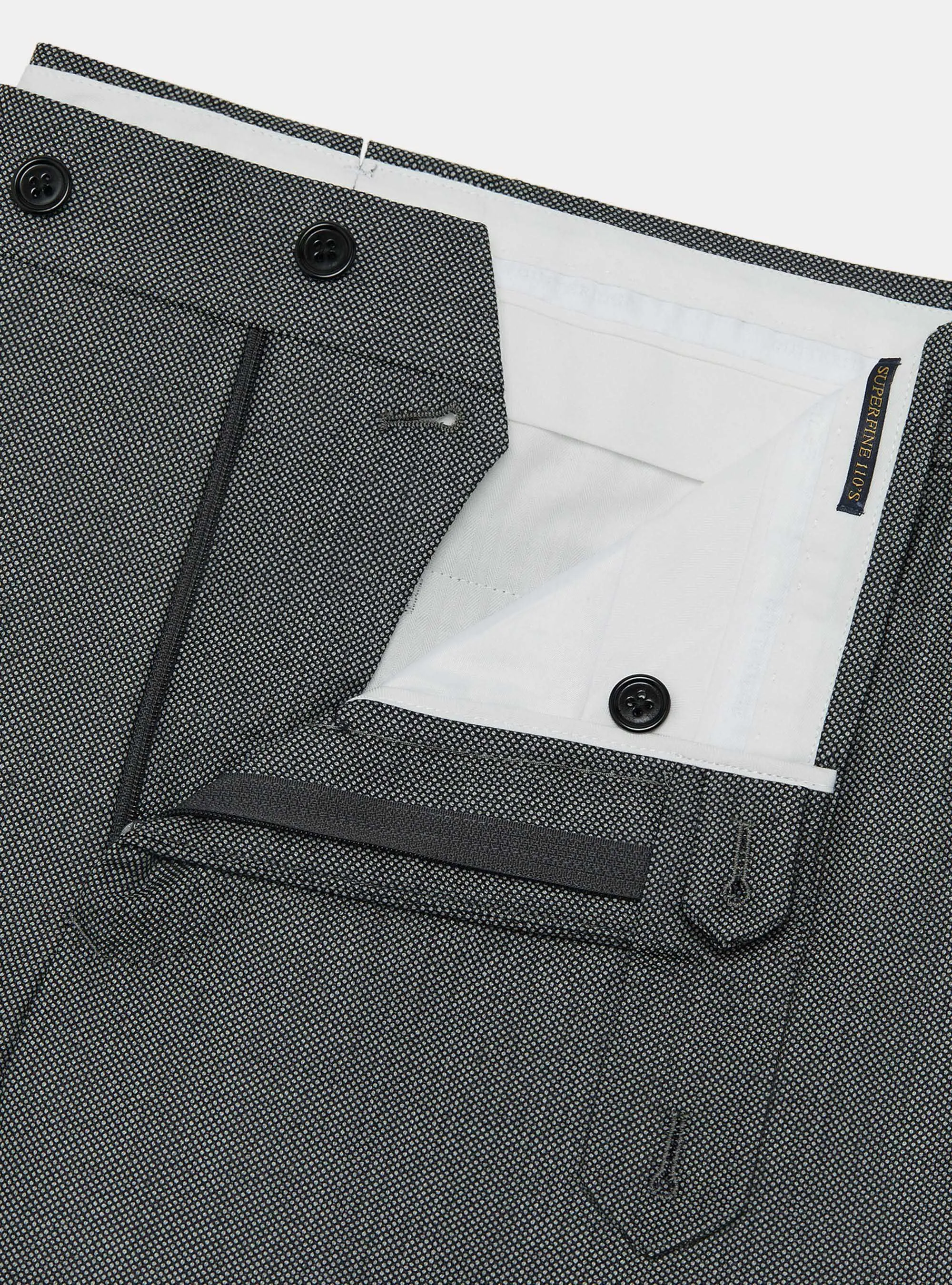 Pantaloni in pura lana occhio di pernice
