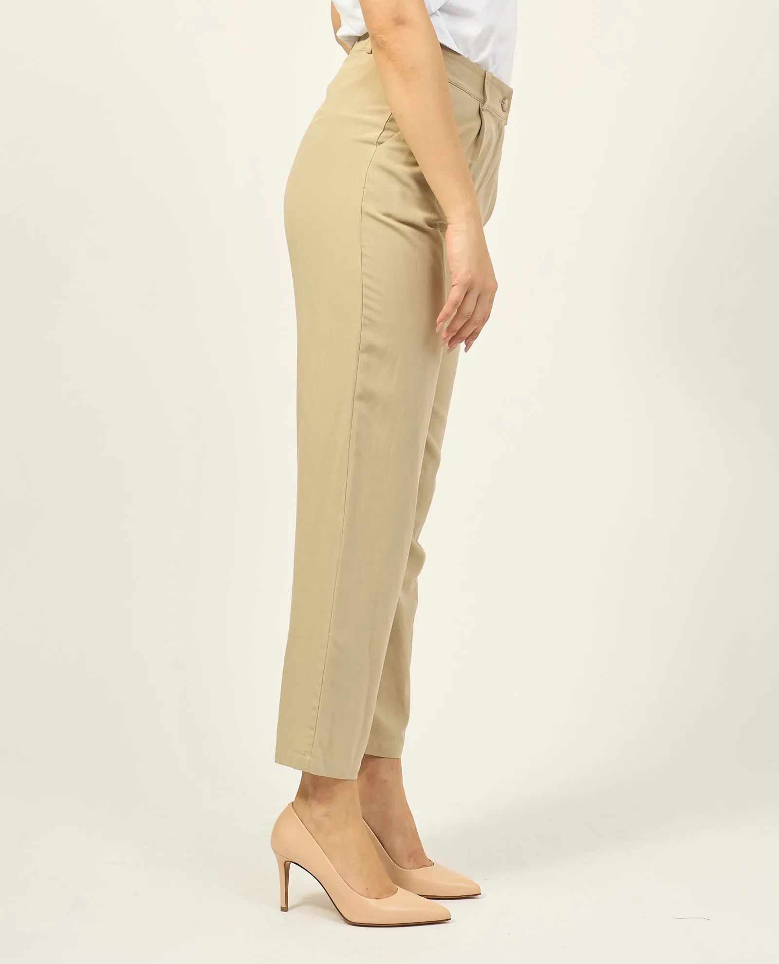 Pantaloni linea dritta Fracomina  in tessuto tecnico
