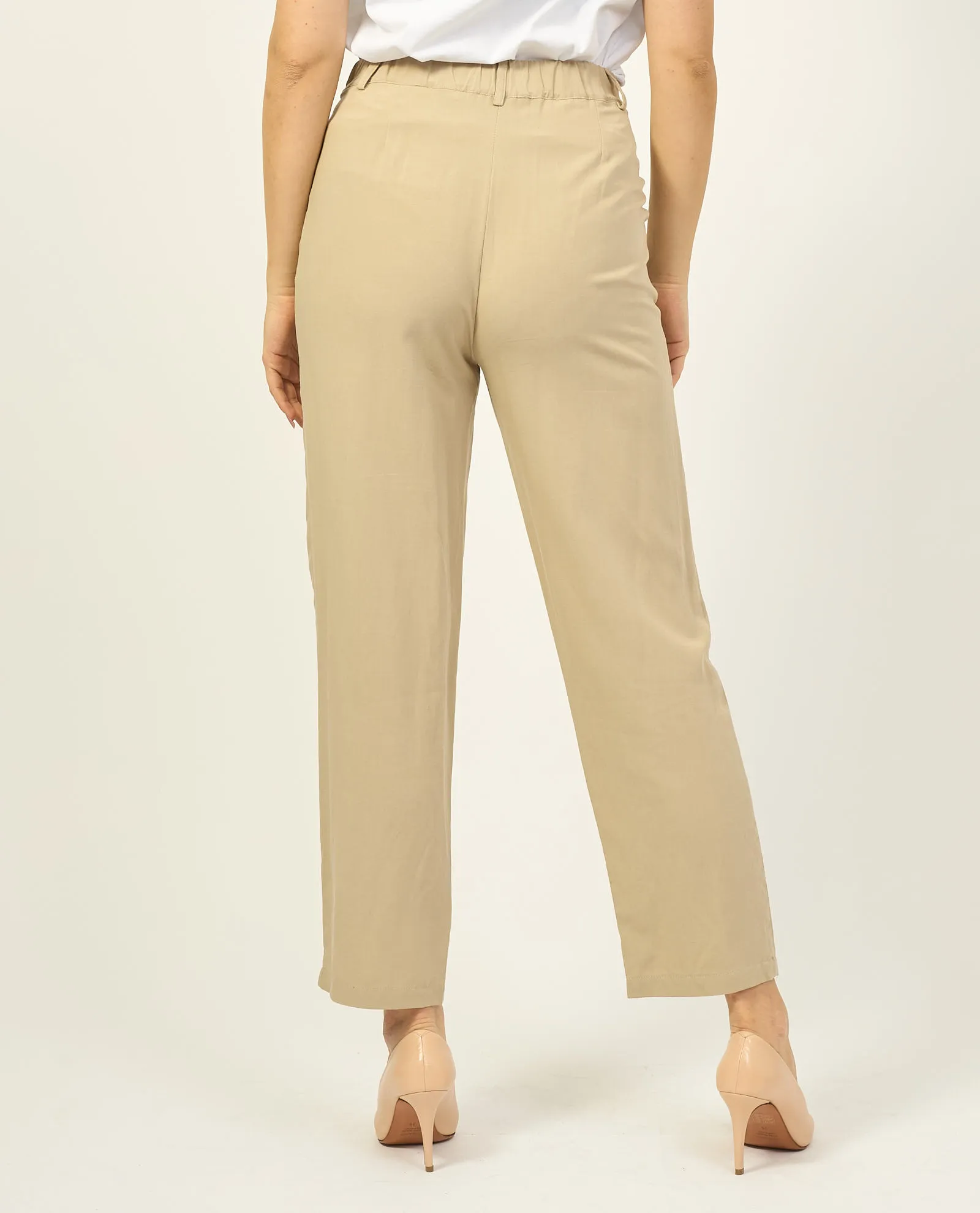 Pantaloni linea dritta Fracomina  in tessuto tecnico