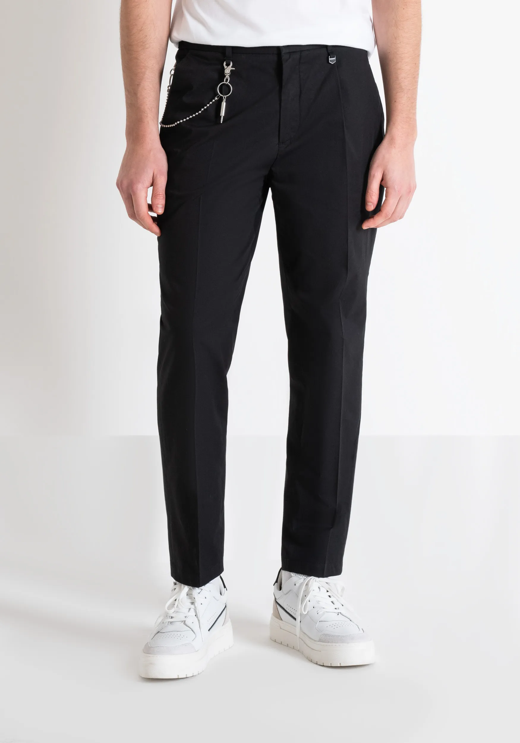 PANTALONI REGULAR FIT “ANDREAS” IN TWILL DI COTONE