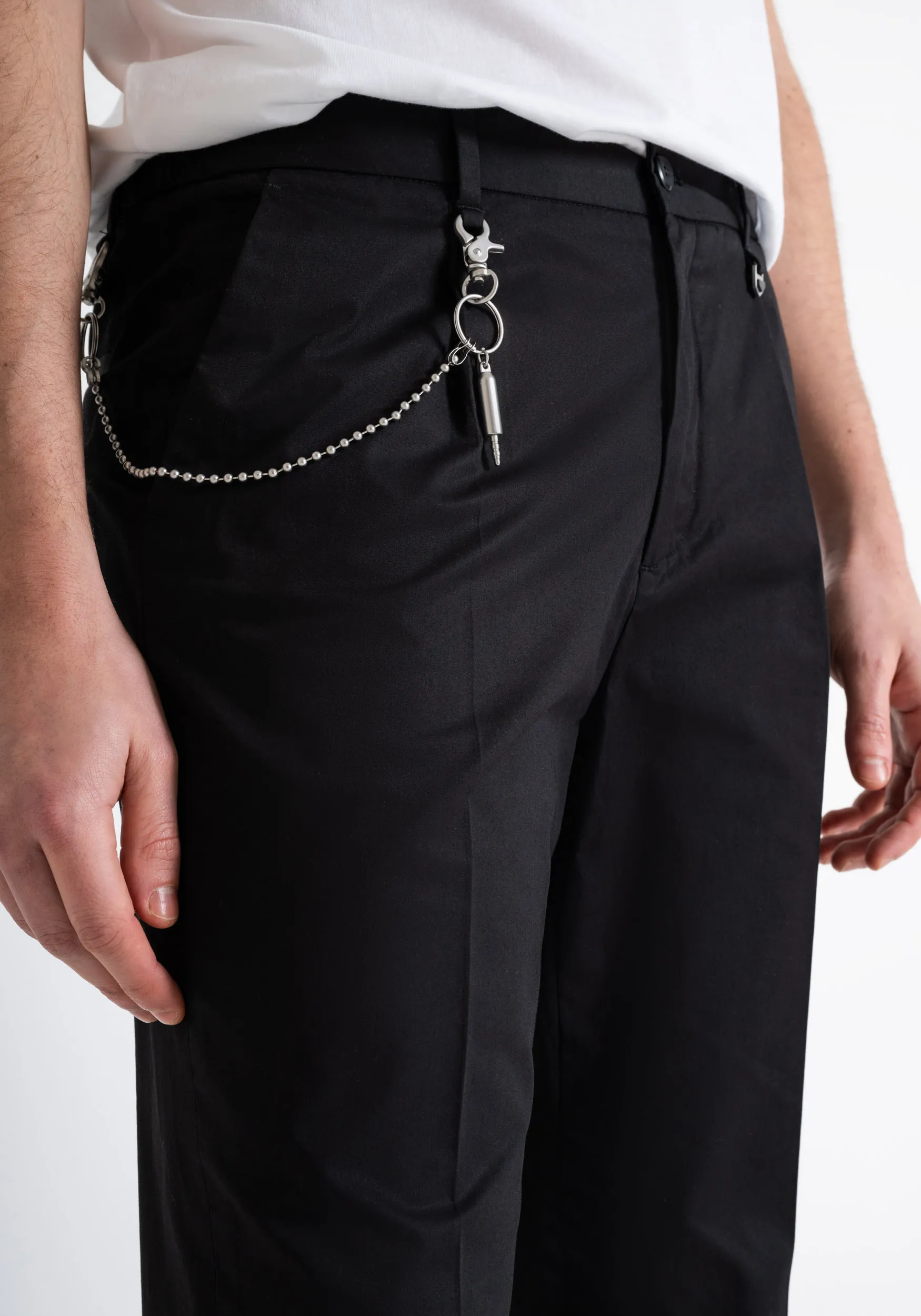 PANTALONI REGULAR FIT “ANDREAS” IN TWILL DI COTONE