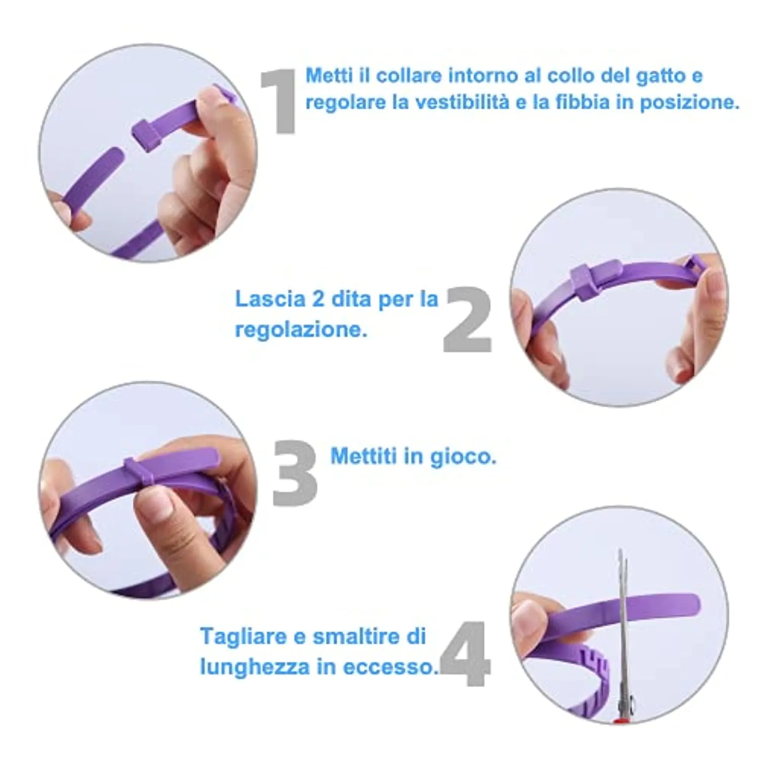 Pets4Luv Collare calmante per Gatti - Collari calmanti ai feromoni, Anti ansia per Gatti di Taglia Piccola, Media e Grande - Reg