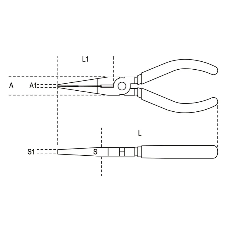 Pinze a becchi piatti lunghissimi, 200 mm - BETA TOOLS 011620010 