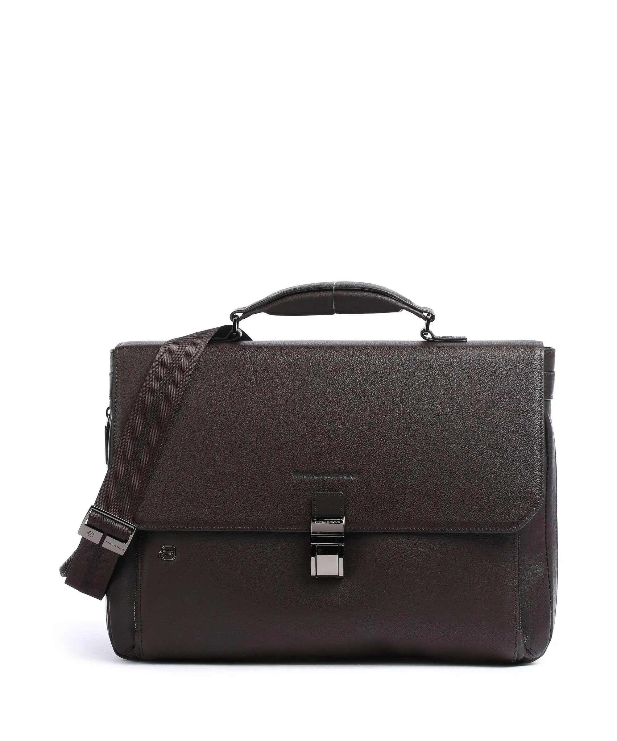  Piquadro Black Square Cartella 15″ pelle marrone scuro  