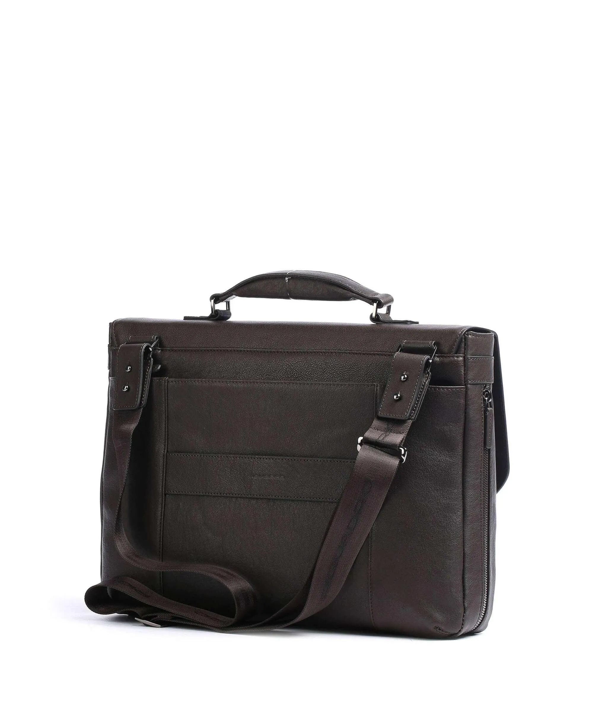  Piquadro Black Square Cartella 15″ pelle marrone scuro  