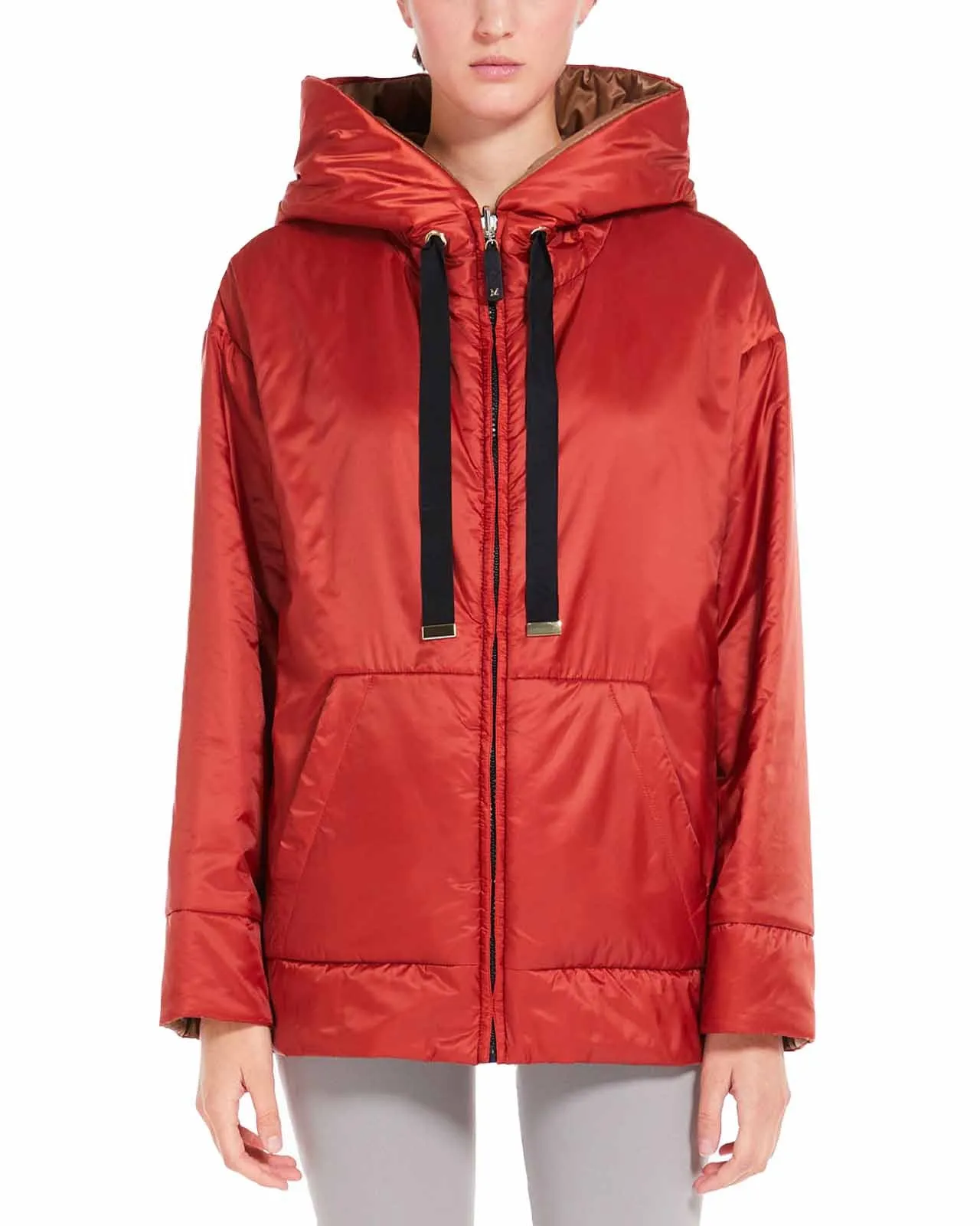 Piumino Dali double rosso cammello