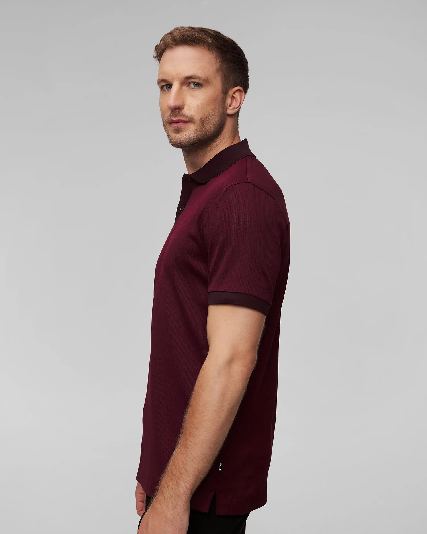 Polo bordeaux da uomo Hugo Boss H-Parlay 50518563-642