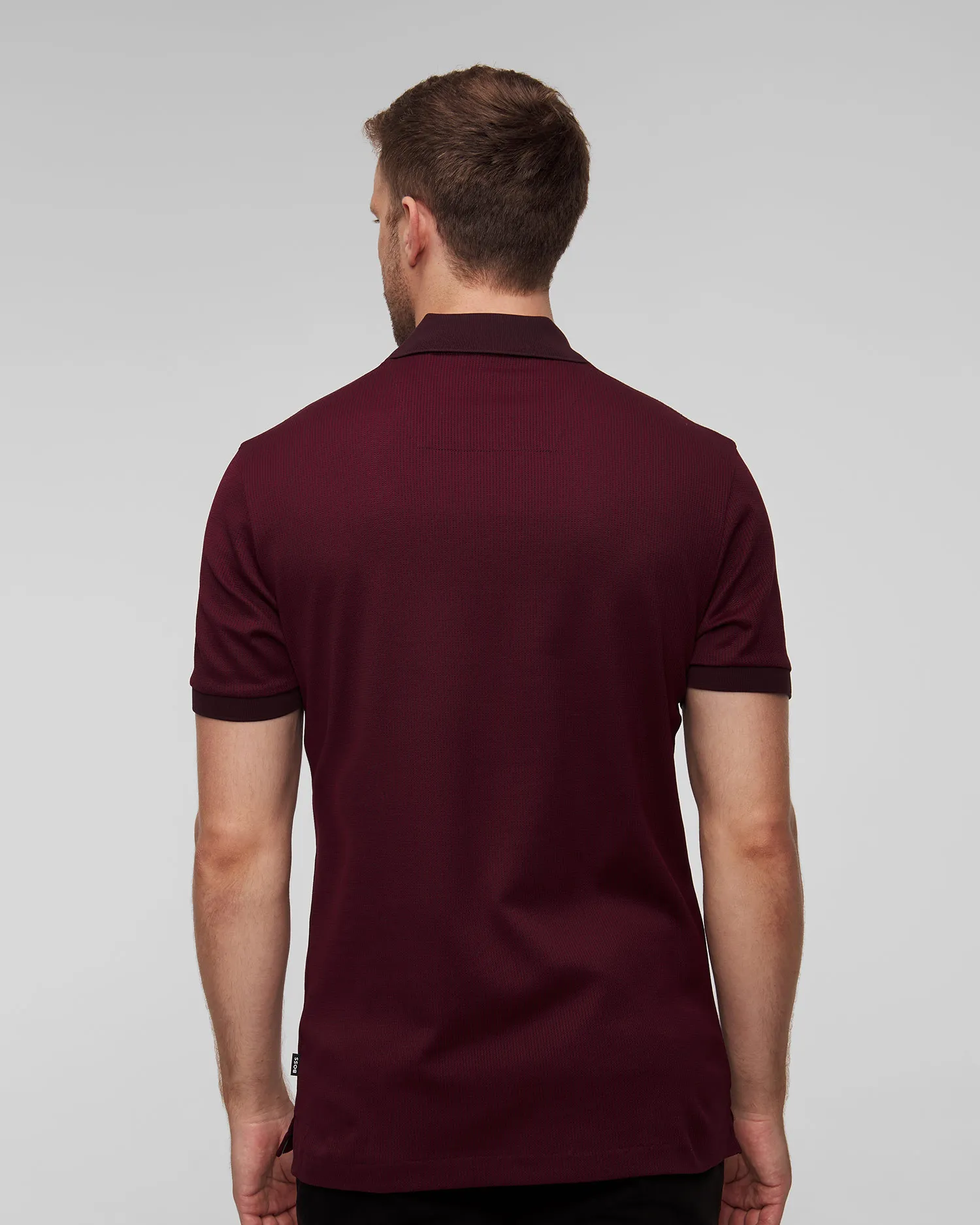 Polo bordeaux da uomo Hugo Boss H-Parlay 50518563-642