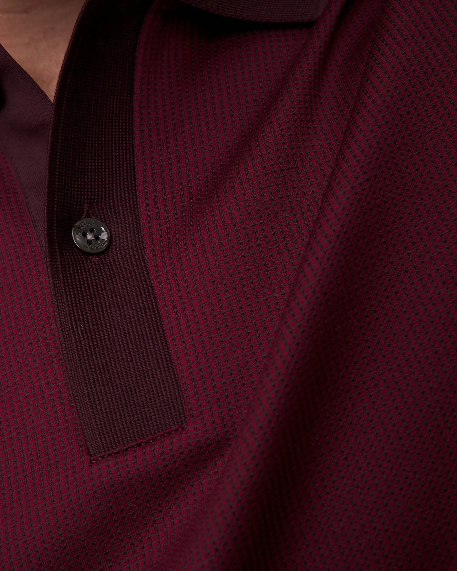 Polo bordeaux da uomo Hugo Boss H-Parlay 50518563-642