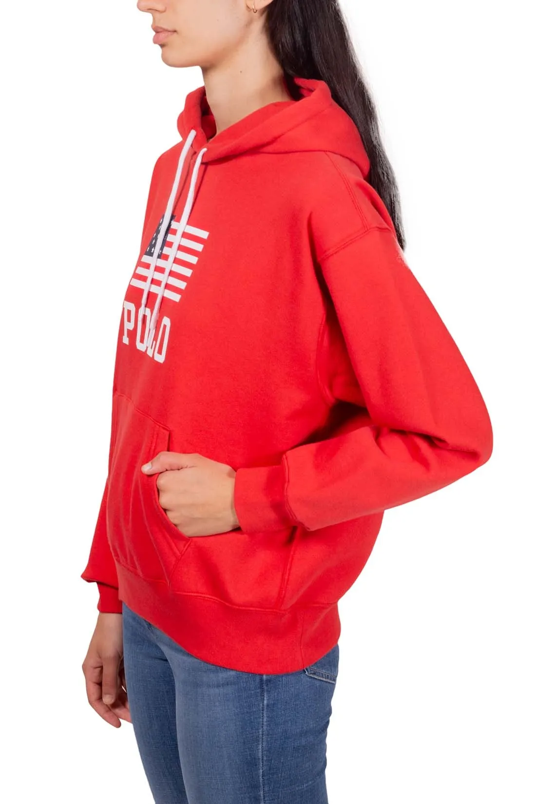 POLO RALPH LAUREN Felpa donna oversize con stampa logo