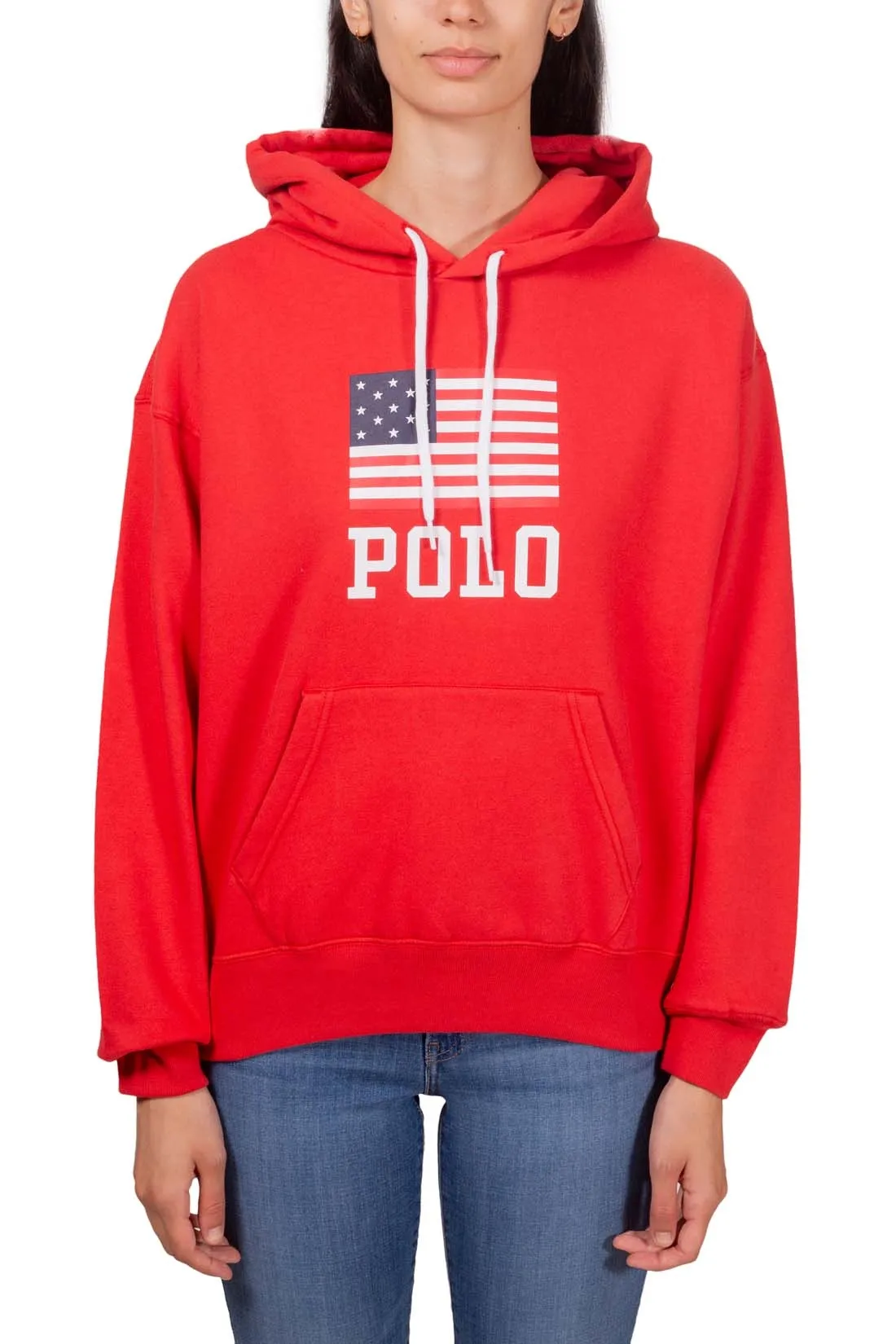 POLO RALPH LAUREN Felpa donna oversize con stampa logo