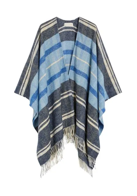 Poncho con frange