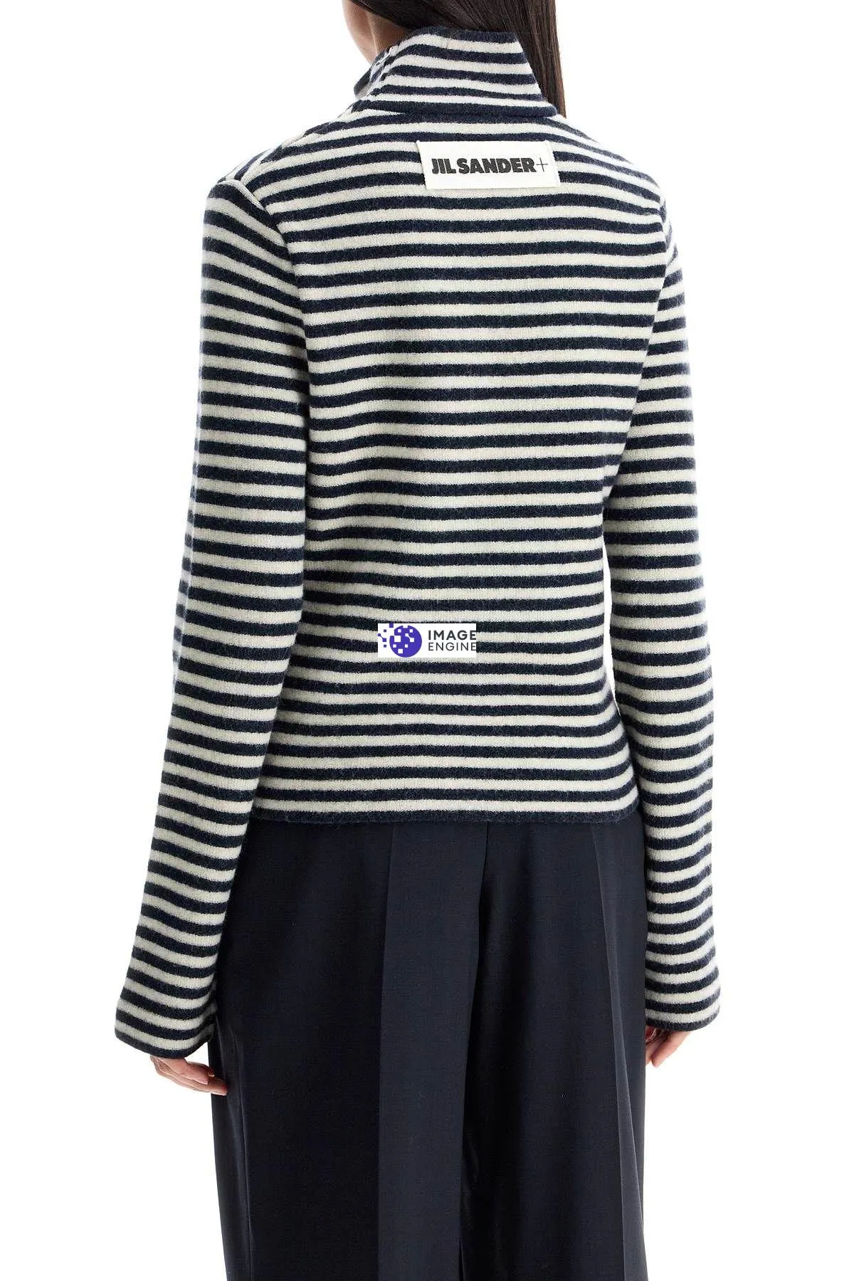 Pullover in maglia di lana cotta a righe