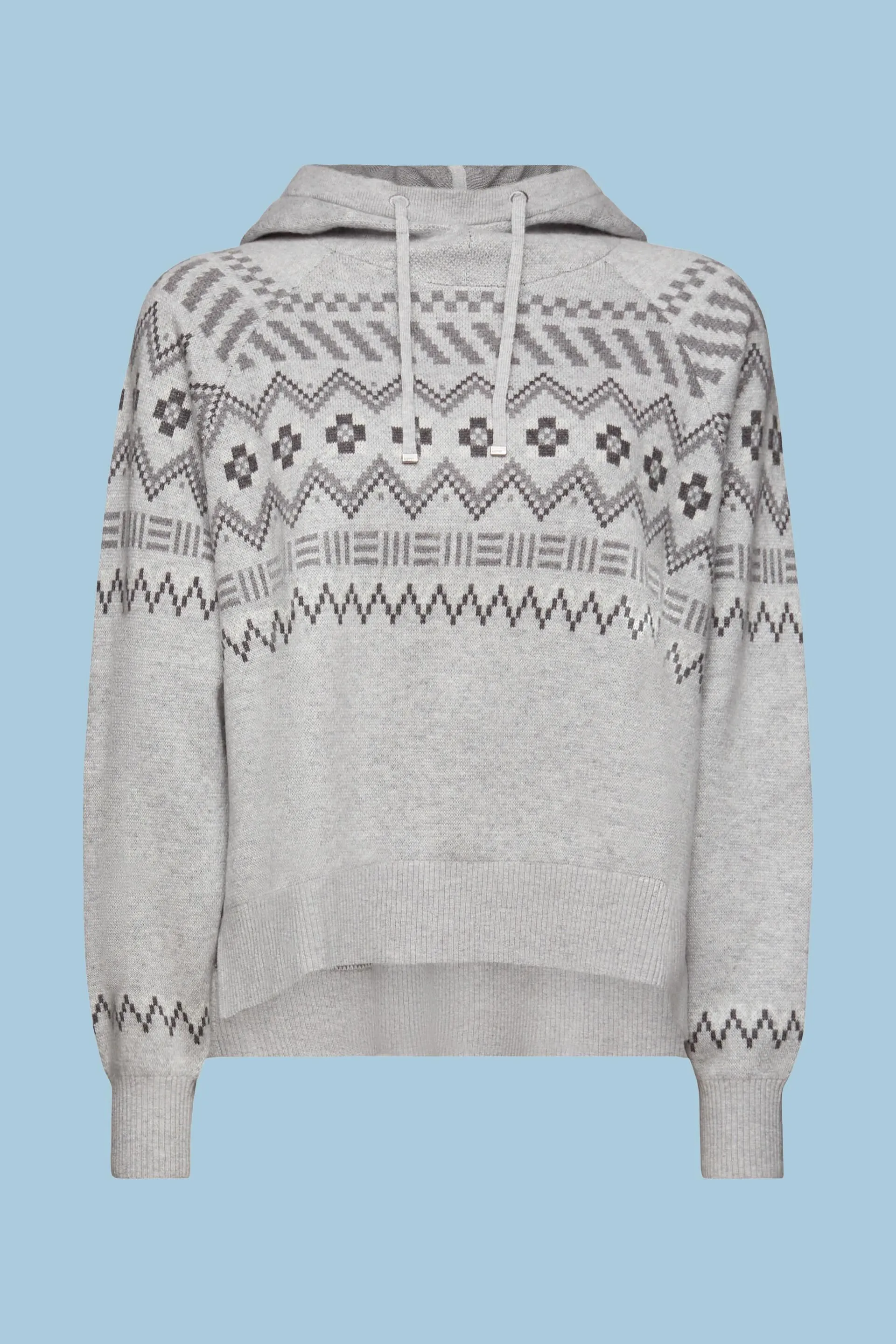 Pullover in misto lana e cachemire con motivo norvegese