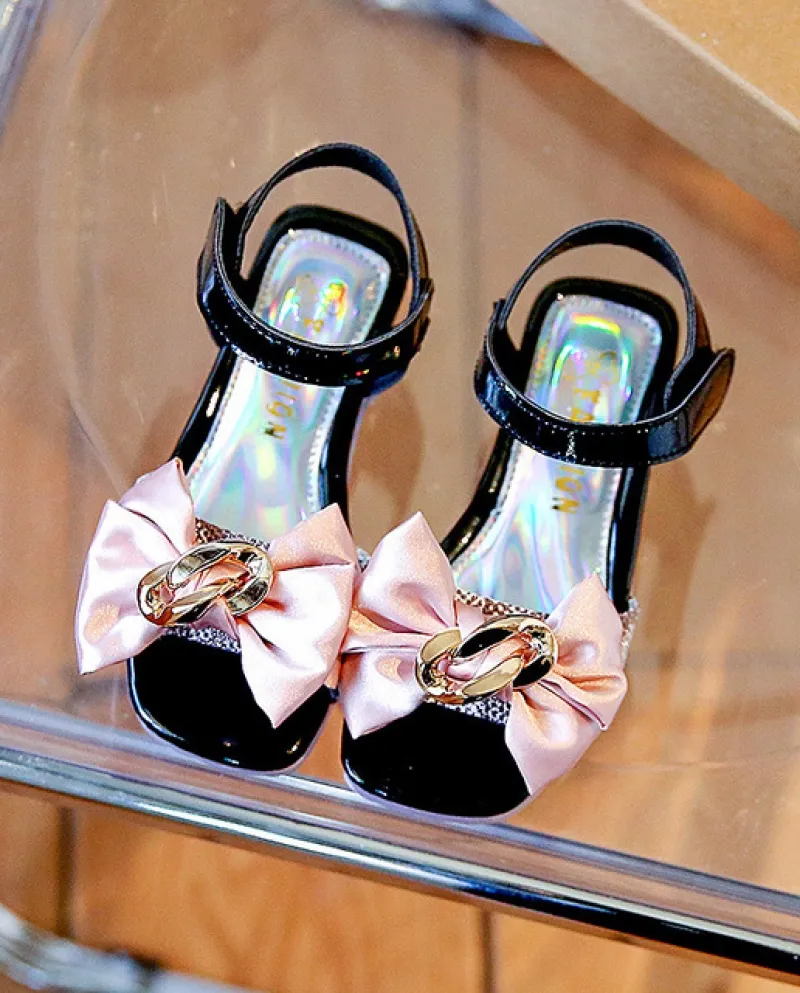 Ragazze Fibbia In Metallo Fiocco All Match Principessa Scarpe 2022 Estate Nuovo Basso He
