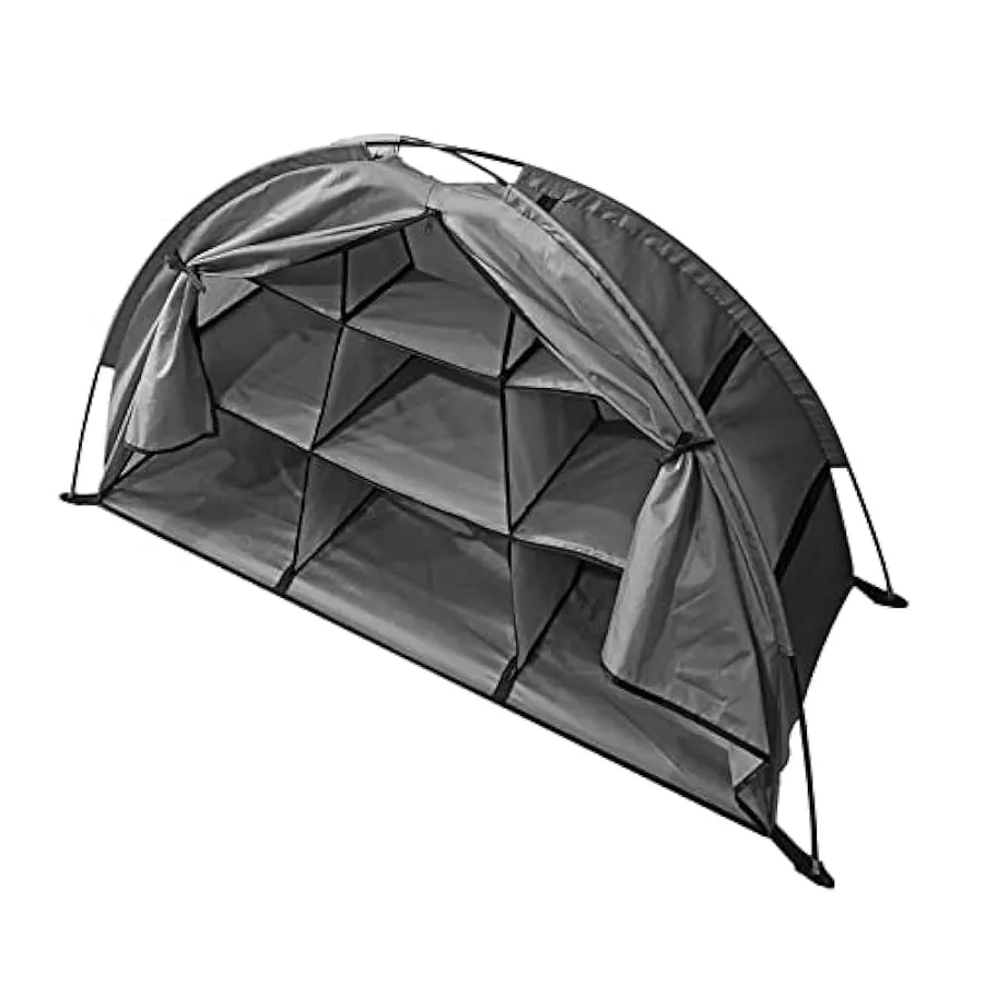 RANRAO Organizzatore per tenda da campeggio, organizer per scarpe da campeggio, 9 ripiani, pieghevole, per accessori per tende, 