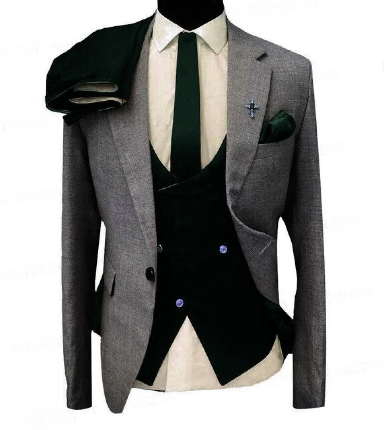 Real Photo Abiti da uomo Costume Homme Matrimonio Slim Fit Blazer Smoking Sposo Matrimonio Terno Masculino 3 pezzi Giacca  pant
