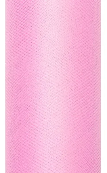 Runner da tavolo in tulle rosa chiaro 16 x 900 cm