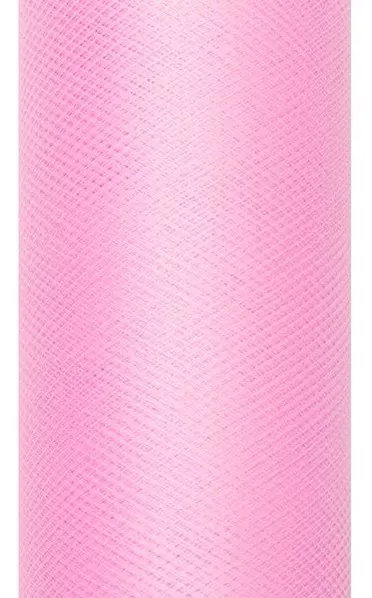 Runner da tavolo in tulle rosa chiaro 16 x 900 cm