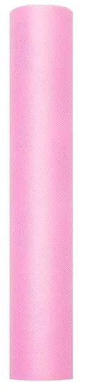 Runner da tavolo in tulle rosa chiaro 16 x 900 cm