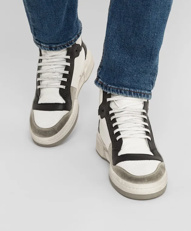 Saint Laurent Scarpe da ginnastica in pelle 6106181JZB0