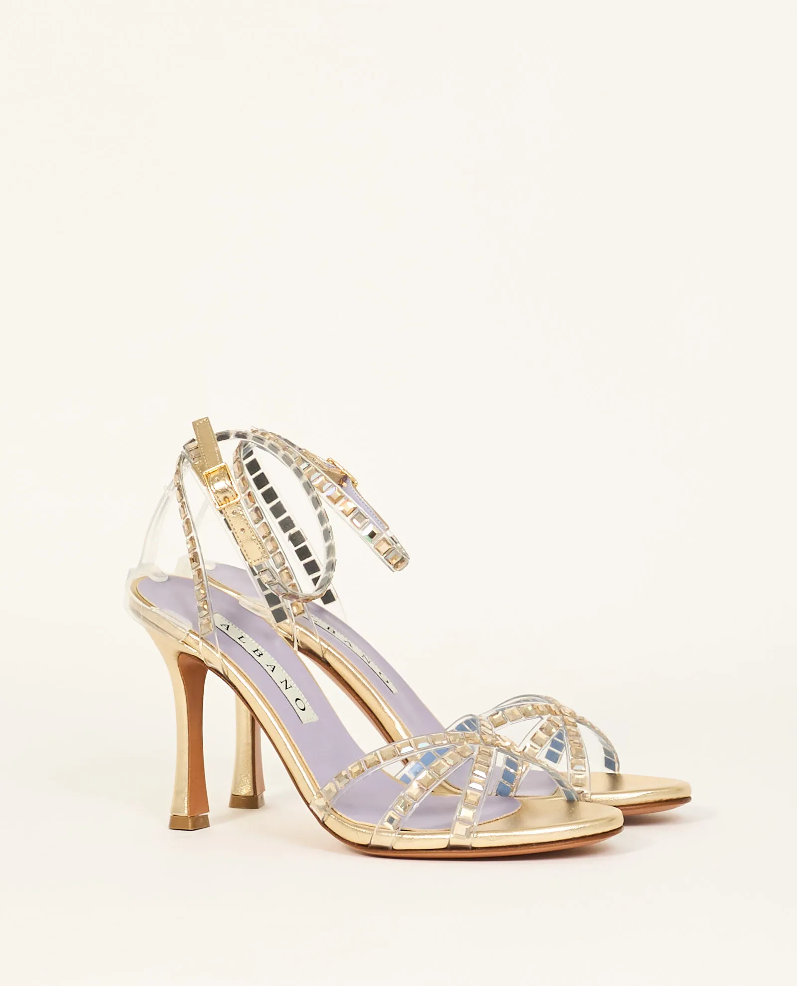 Sandali Albano con strass e cinturino