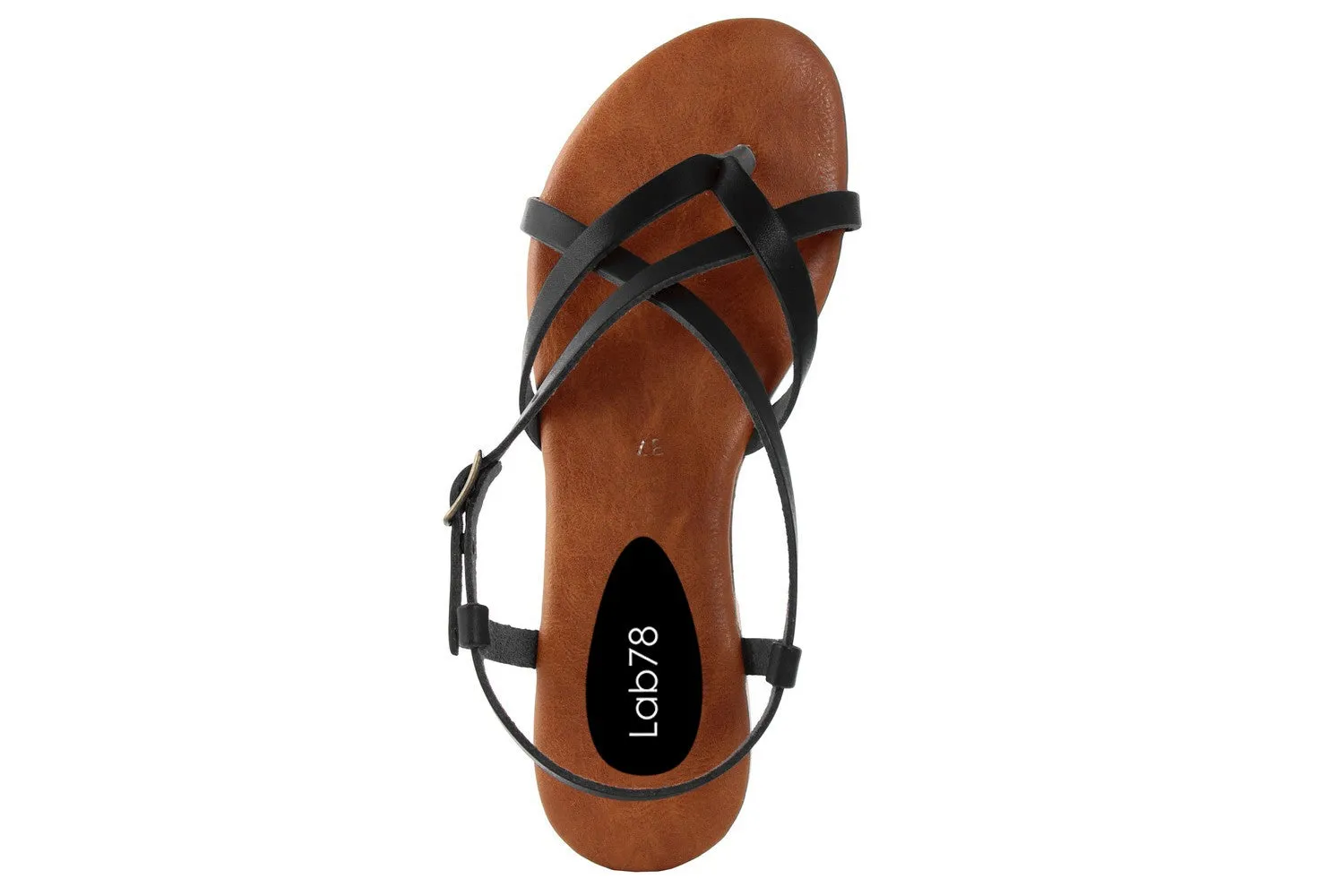Sandalo in pelle Donna colore Nero