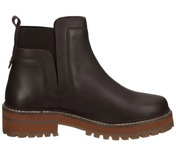 SANSIBAR stivaletti da donna scarpe in vera pelle stivali autunnali 1082853 marrone scuro