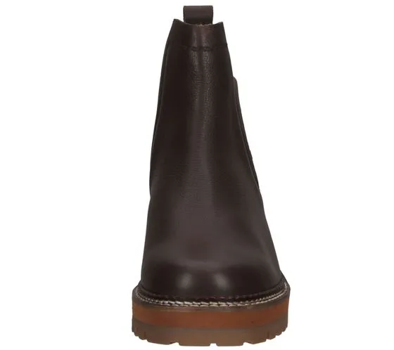 SANSIBAR stivaletti da donna scarpe in vera pelle stivali autunnali 1082853 marrone scuro
