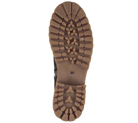 SANSIBAR stivaletti da donna scarpe in vera pelle stivali autunnali 1082853 marrone scuro