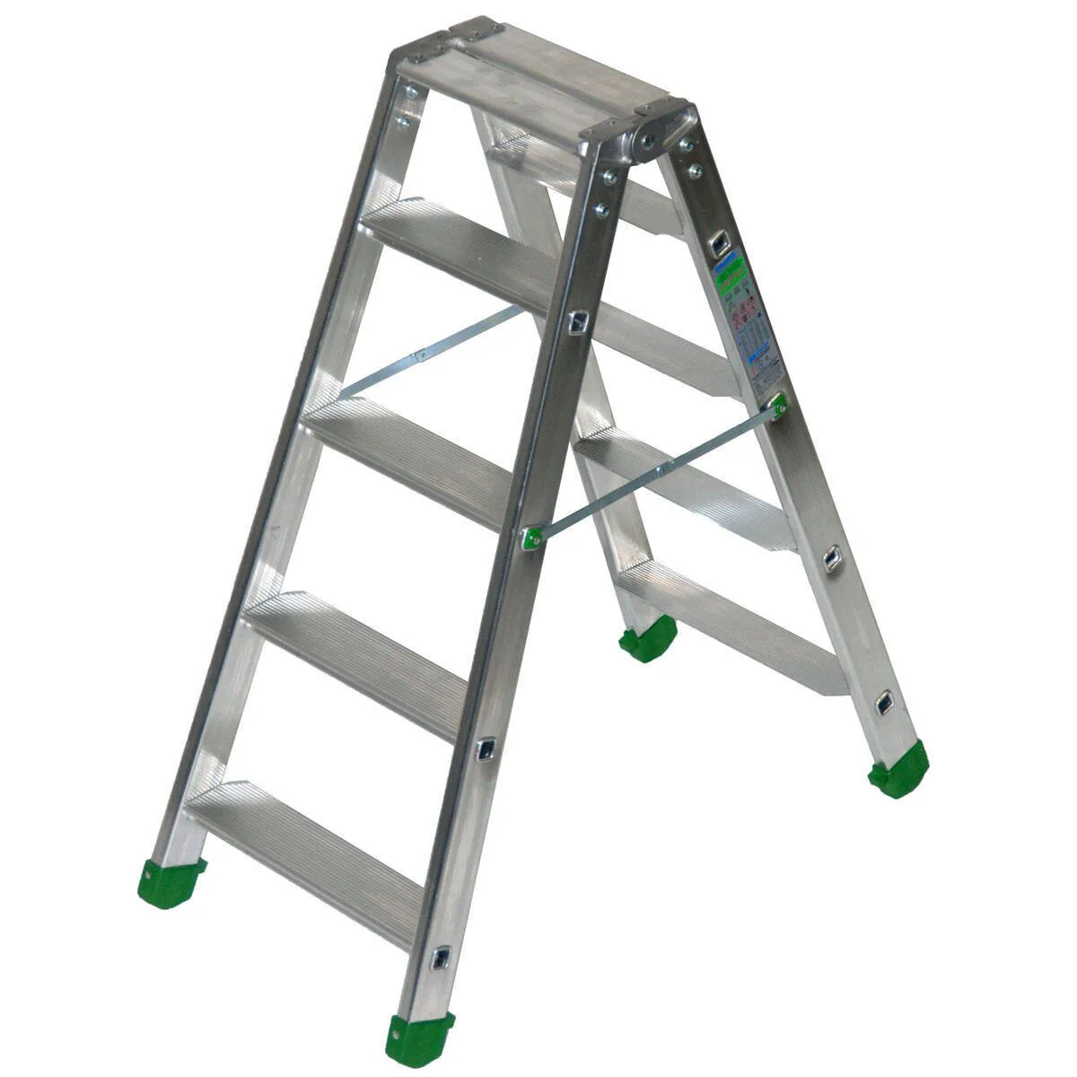 Scala alluminio doppia - altezza pianetto 1,0mt Facal Dupla D-4
