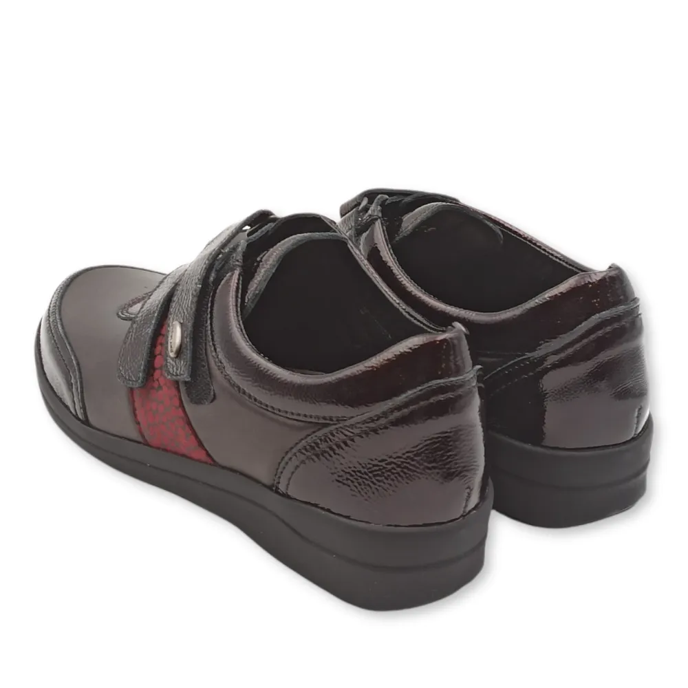 Scarpa sportiva donna pelle con estraibile Grunland SC5126 68NIFF BORDO